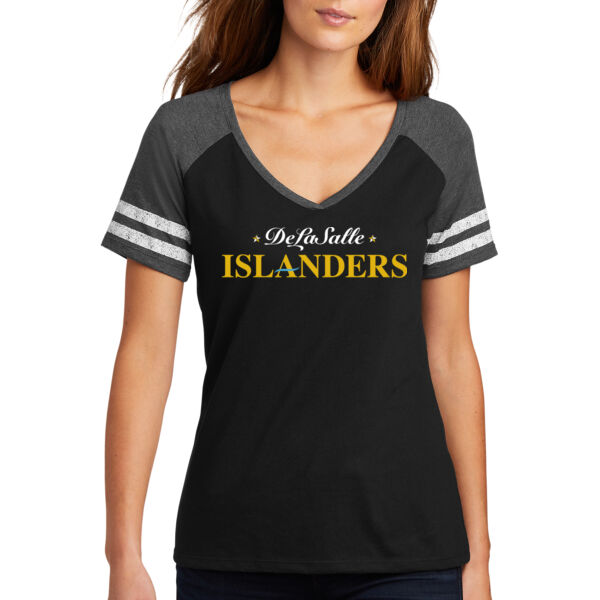 District ® Women’s Game V-Neck Tee - Printed Logo Thumbnail