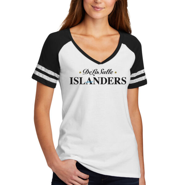 District ® Women’s Game V-Neck Tee - Printed Logo Thumbnail