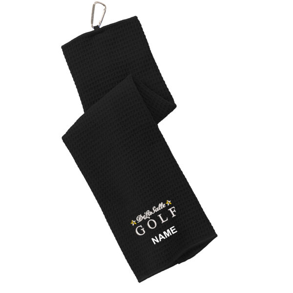 Port Authority® Waffle Microfiber Golf Towel - Embroidered Logo ** Add Name for $5! ** Thumbnail
