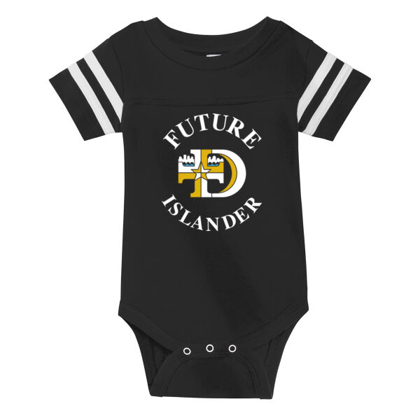 Rabbit Skins™ Infant Football Fine Jersey Bodysuit - Printed Logo Thumbnail