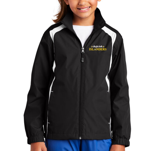Sport-Tek® Youth Colorblock Raglan Jacket - Embroidered Logo Thumbnail