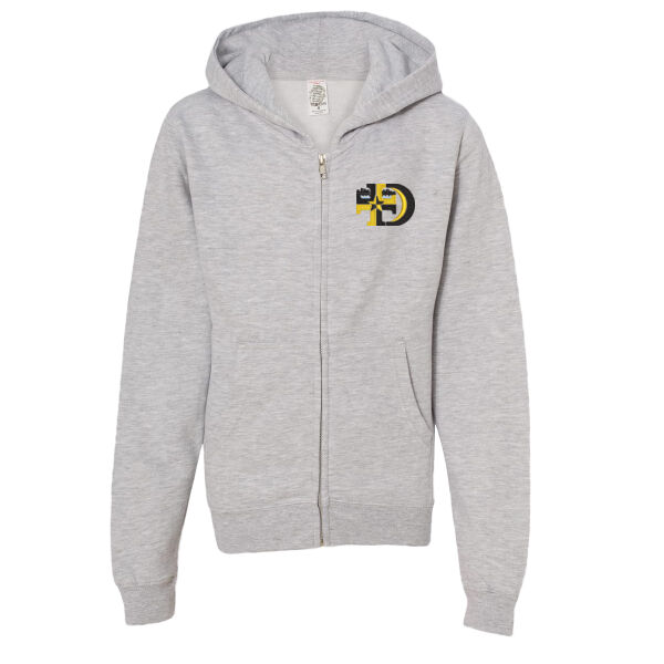 Independent Trading Co. - Youth Midweight Full-Zip Hooded Sweatshirt - Embroidered Logo Thumbnail