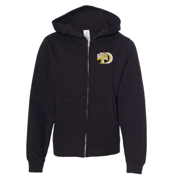 Independent Trading Co. - Youth Midweight Full-Zip Hooded Sweatshirt - Embroidered Logo Thumbnail