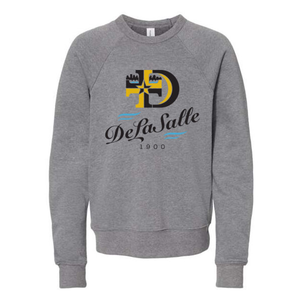 BELLA + CANVAS - Youth Sponge Fleece Crewneck Sweatshirt - Printed Logo Thumbnail