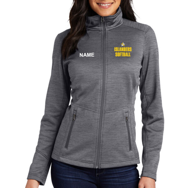 Port Authority® Ladies Digi Stripe Fleece Jacket - Embroidered Logo ** Add Name for $5! ** Thumbnail