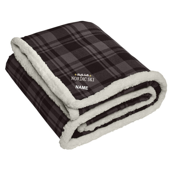 Port Authority ® Flannel Sherpa Blanket - Embroidered Logo ** Add Name for $5! ** Thumbnail