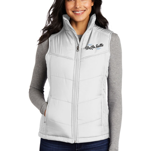 Port Authority® Women's Puffy Vest - Embroidered Logo Thumbnail