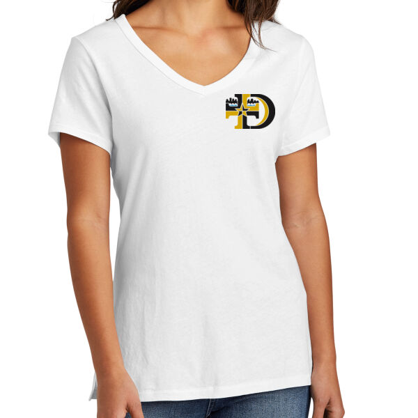 Port & Company® Ladies Beach Wash® Garment-Dyed V-Neck Tee - Printed Logo Thumbnail