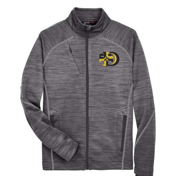 North End - Men's Flux Mélange Bonded Fleece Jacket - Embroidered Logo Thumbnail
