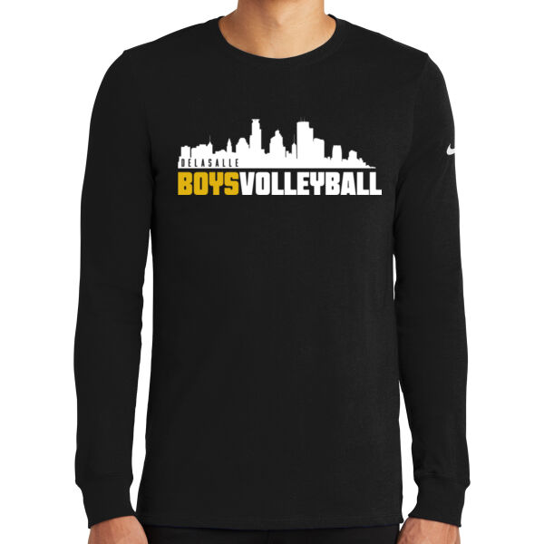 Nike Dri-FIT Cotton/Poly Long Sleeve tee - Printed Logo Thumbnail