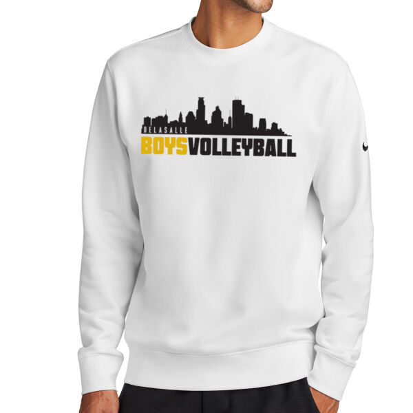 Nike Club Fleece Sleeve Swoosh Crew - Printed Logo Thumbnail