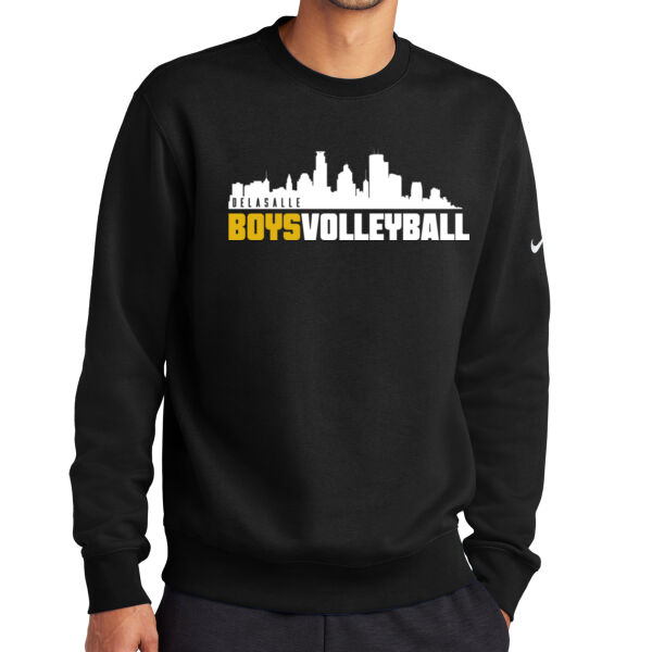 Nike Club Fleece Sleeve Swoosh Crew - Printed Logo Thumbnail