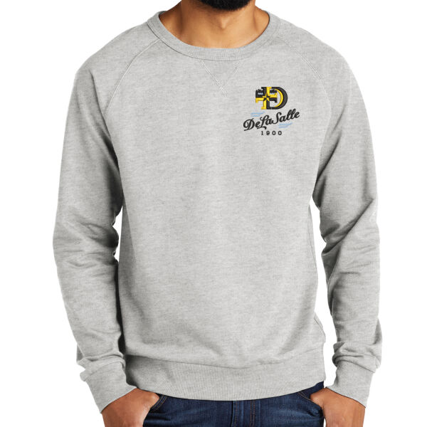 **CLOSEOUT ITEM** Unisex Organic French Terry Crewneck Sweatshirt - Embroidered Logo Thumbnail