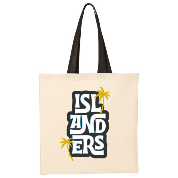 Q-Tees - Economical Tote with Contrast-Color Handles - Printed Logo Thumbnail