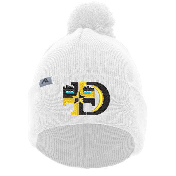 Pacific Headwear - Knit Fold Over Pom-Pom Beanie - Embroidered Logo Thumbnail