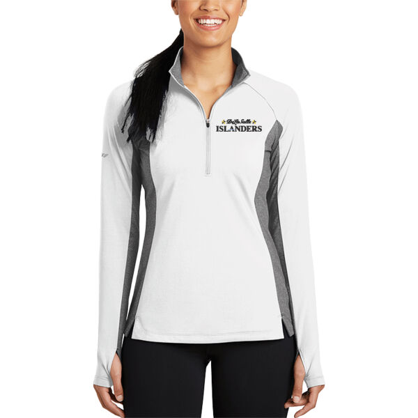 Sport-Tek® Ladies Sport-Wick® Stretch Contrast 1/2-Zip Pullover - Embroidered Logo Thumbnail