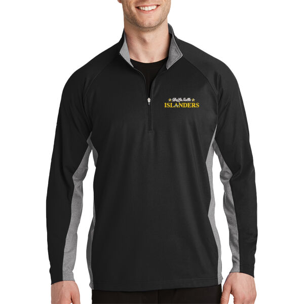 Sport-Tek® Sport-Wick® Stretch Contrast 1/2-Zip Pullover - Embroidered Logo Thumbnail