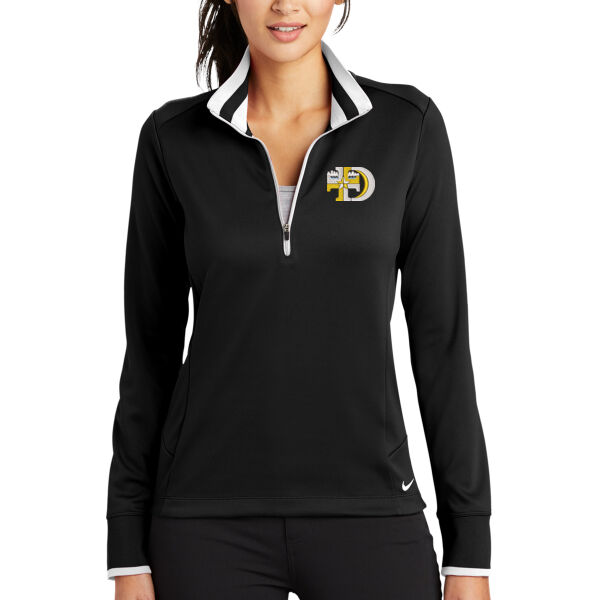 Nike Ladies Dri-FIT 1/2-Zip Cover-Up - Embroidered Logo Thumbnail