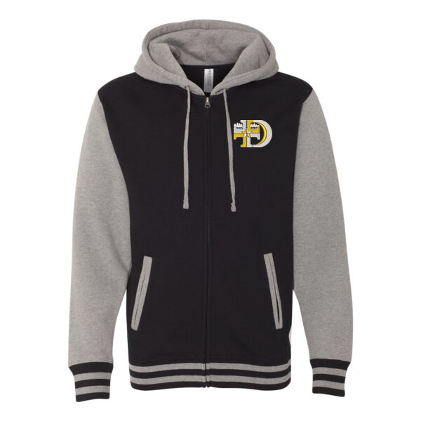 Independent Trading Co. - Unisex Varsity Full-Zip Hooded Sweatshirt - Embroidered Logo Thumbnail