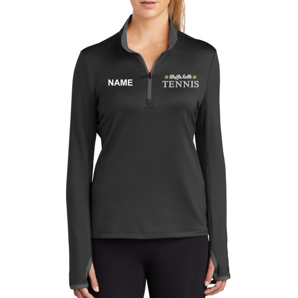 Nike Ladies Dri-FIT Stretch 1/2-Zip Cover-Up - Embroidered Logo ** Add Name for $5! ** Thumbnail