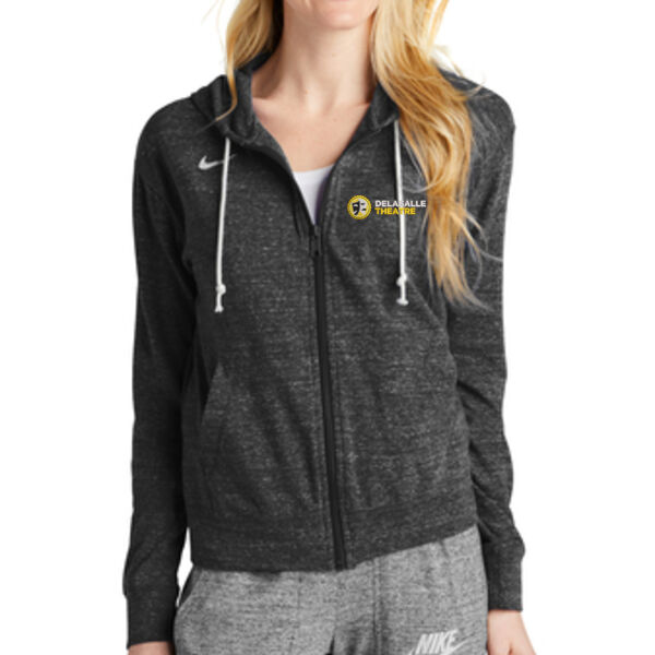 Nike Ladies Gym Vintage Full-Zip Hoodie - Embroidered Logo ** Add Name for $5! ** Thumbnail