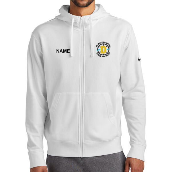 Nike Club Fleece Sleeve Swoosh Full-Zip Hoodie - Embroidered Logo ** Add Name for $5! ** Thumbnail