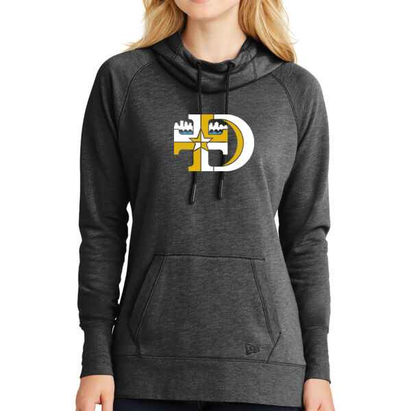 New Era® Ladies Tri-Blend Fleece Pullover Hoodie - Printed Logo Thumbnail