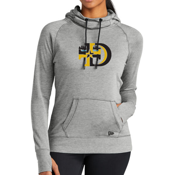 New Era® Ladies Tri-Blend Fleece Pullover Hoodie - Printed Logo Thumbnail