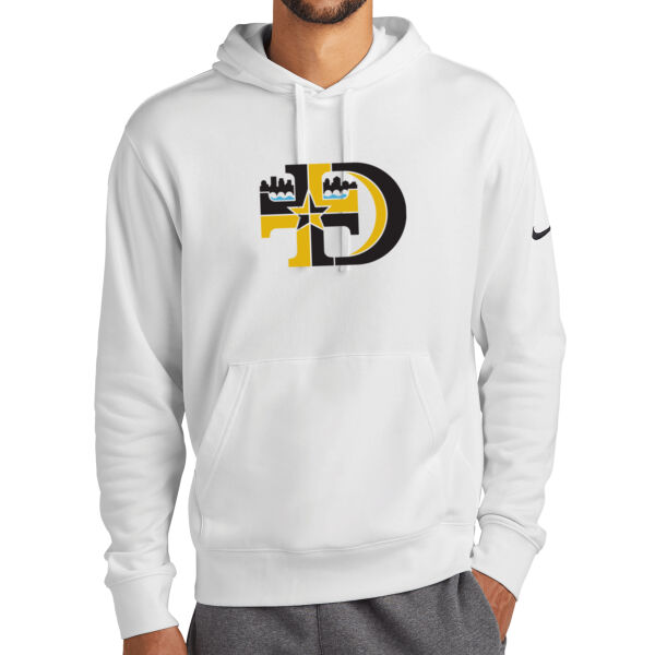 Nike Club Fleece Sleeve Swoosh Pullover Hoodie - Printed Logo Thumbnail