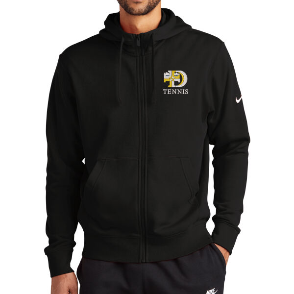 Nike Club Fleece Sleeve Swoosh Full-Zip Hoodie - Embroidered Logo  Thumbnail