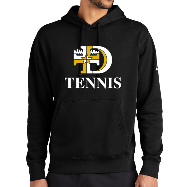 Nike Club Fleece Sleeve Swoosh Pullover Hoodie - Printed Logo Thumbnail