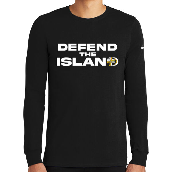 Nike Dri-FIT Cotton/Poly Long Sleeve tee - Printed Logo ** Add Number for $5! ** Thumbnail