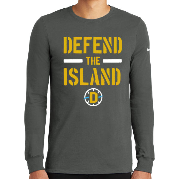 Nike Dri-FIT Cotton/Poly Long Sleeve tee - Printed Logo ** Add Number for $5! ** Thumbnail