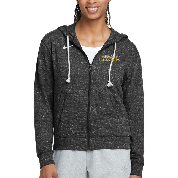 Nike Ladies Gym Vintage Full-Zip Hoodie - Embroidered Logo Thumbnail