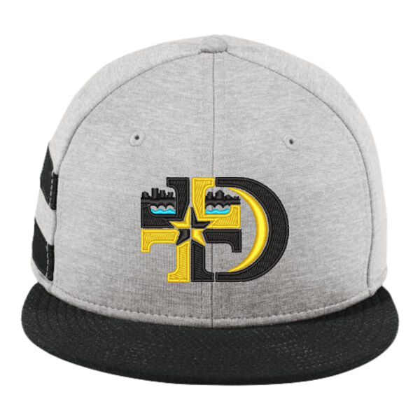 New Era ® Shadow Heather Striped Flat Bill Snapback Cap - Embroidered Logo Thumbnail