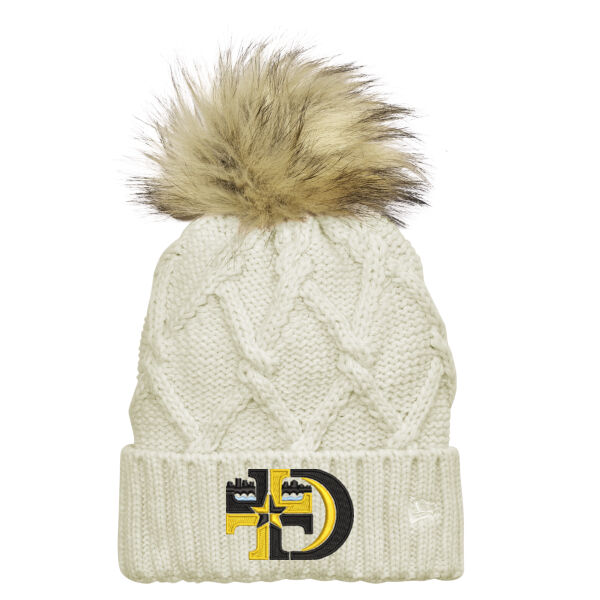 New Era ® Faux Fur Pom Beanie - Embroidered Logo Thumbnail