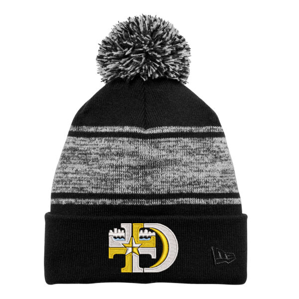 New Era ® Knit Chilled Pom Beanie - Embroidered Logo Thumbnail