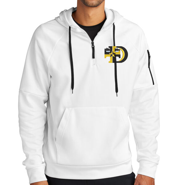 Nike Therma-FIT Pocket 1/4-Zip Fleece Hoodie - Embroidered Logo Thumbnail