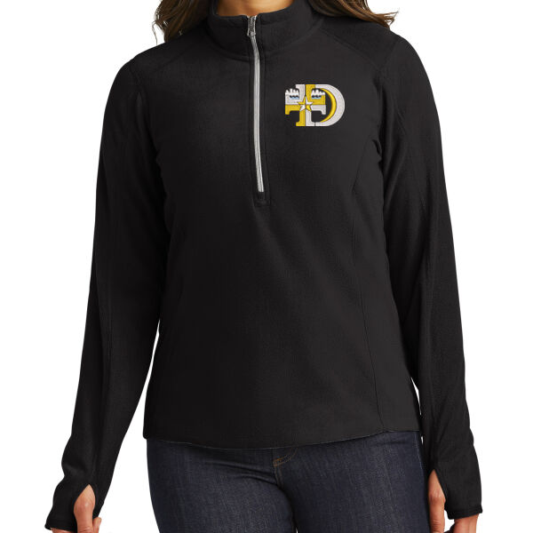 Port Authority® Women's Microfleece 1/2-Zip Pullover - Embroidered Logo Thumbnail