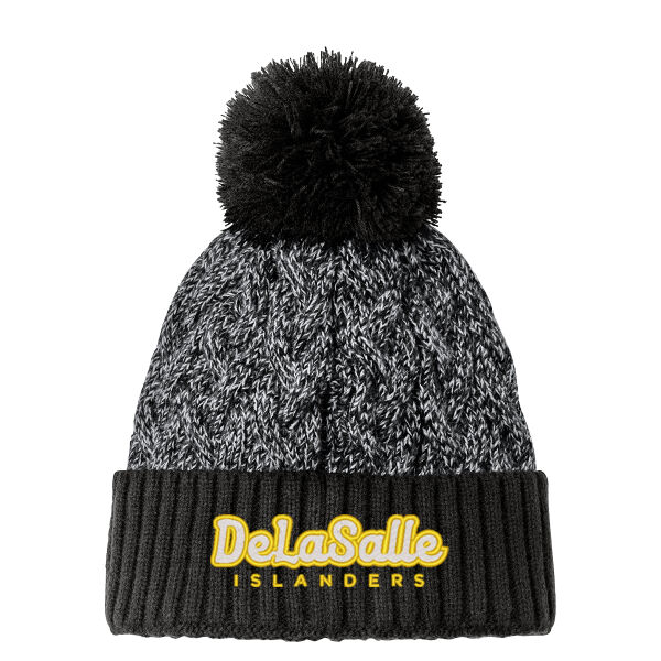 New Era® Marled Knit Pom Beanie - Embroidered Logo Thumbnail
