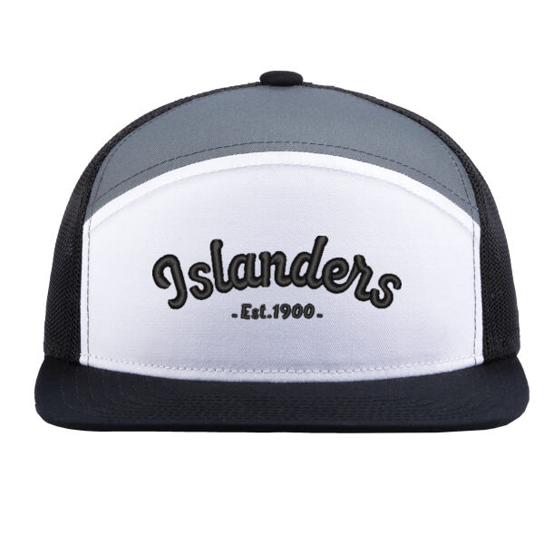 Pacific Headwear - 6-Panel Arch Trucker Snapback Cap - Embroidered Logo Thumbnail