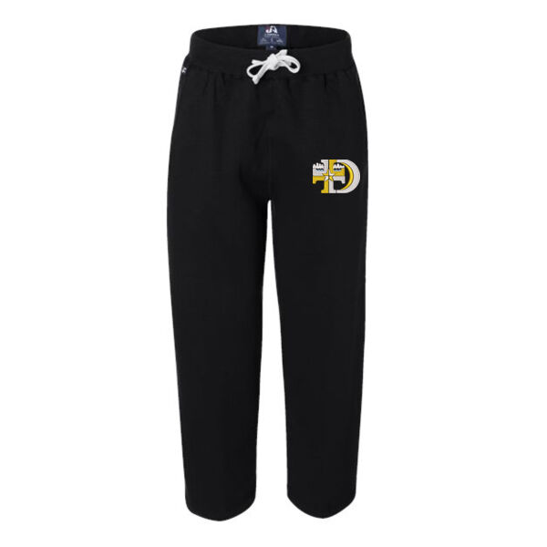 J. America - Men's Premium Open-Bottom Sweatpants - Embroidered Logo Thumbnail