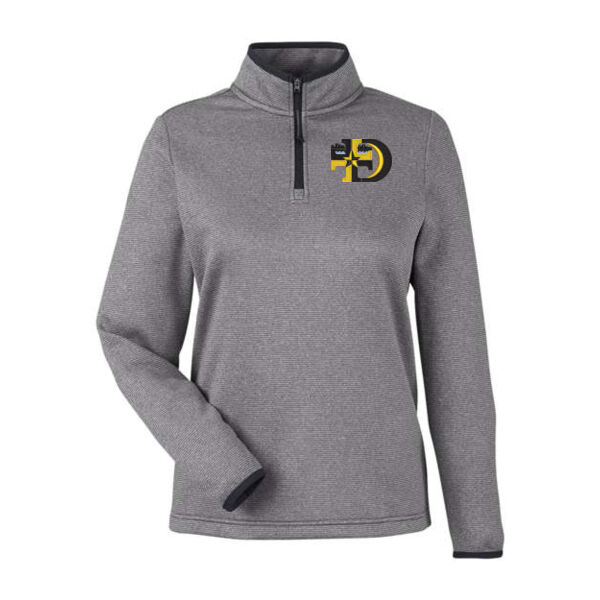 CORE365 - Women's Venture Heathered Stripe Quarter-Zip Pullover - Embroidered Logo Thumbnail