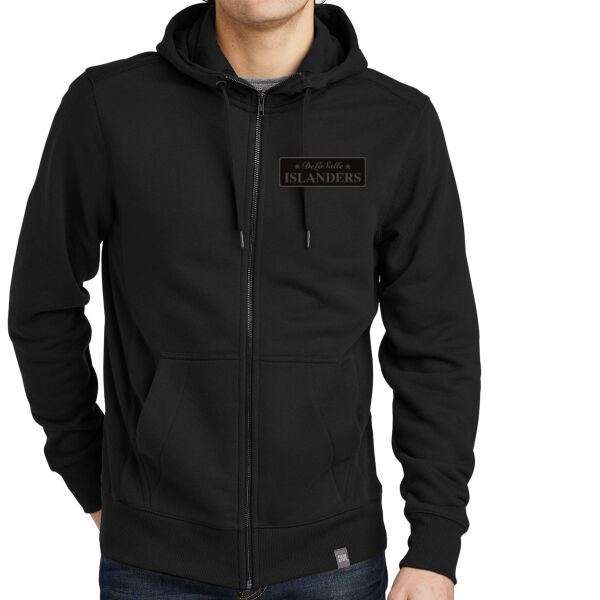 New Era® French Terry Full-Zip Hoodie - Faux Leather Patch Thumbnail