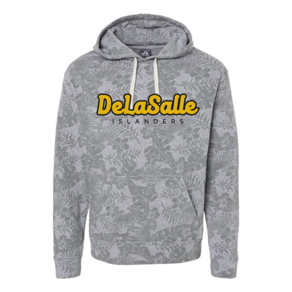 J.America - Men's Triblend Fleece Hooded Sweatshirt - Applique Logo Thumbnail