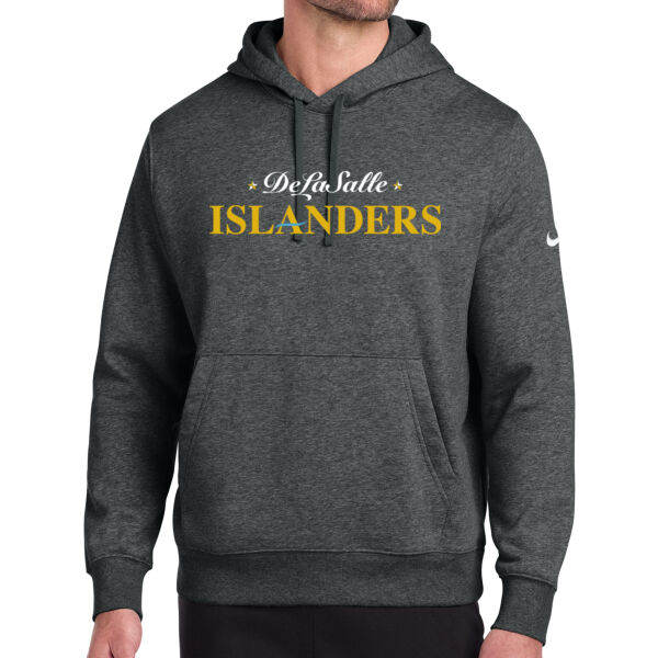 Nike Club Fleece Sleeve Swoosh Pullover Hoodie - Printed Logo Thumbnail