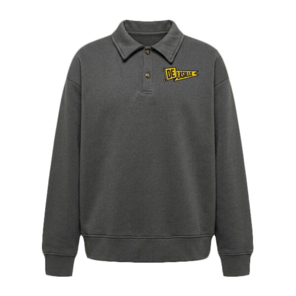 BELLA+CANVAS® Unisex 10-Ounce Polo Sweatshirt - Embroidered Logo Thumbnail