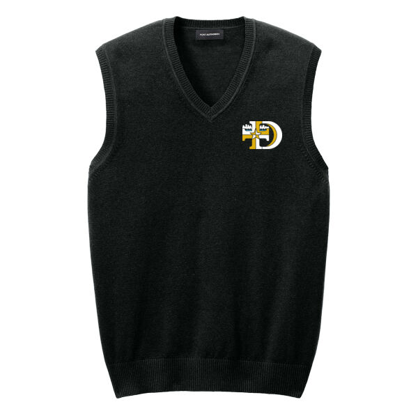 **CLOSEOUT ITEM** Easy Care Sweater Vest - Embroidered Logo Thumbnail