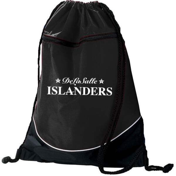 **CLOSEOUT ITEM** Tri-Color Drawstring Backback - Printed Logo Thumbnail