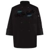 Ten Pearl Button Black Chef Coat Thumbnail